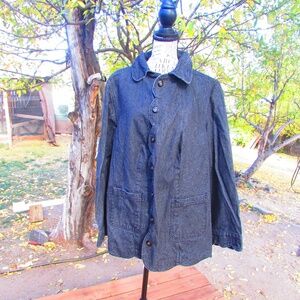 Roaman's Charcoal Denim Outerwear